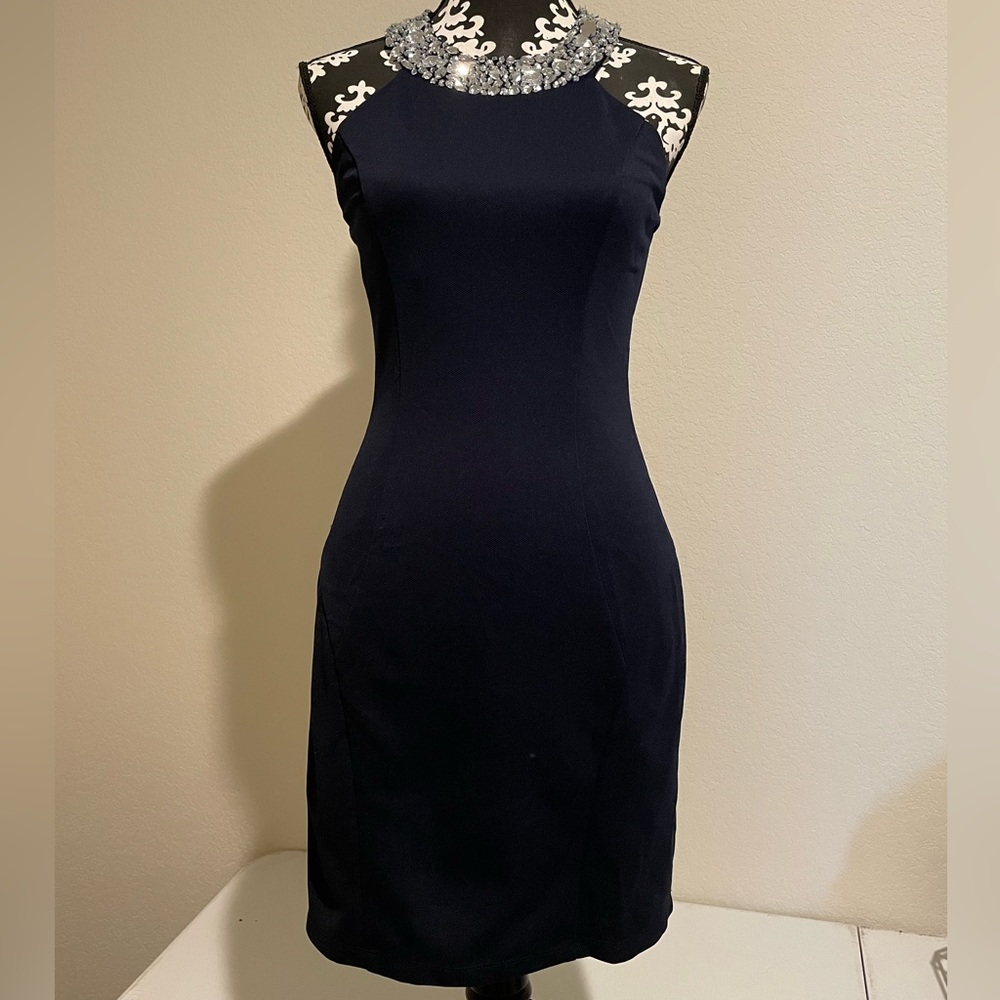 Speechless Jeweled Blue Women’s Dress Short Size 7